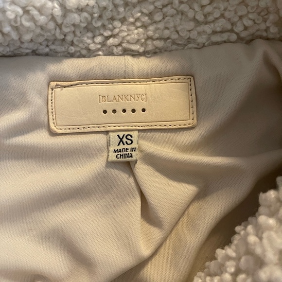 BLANKNYC Mixed Media Sherpa Faux-Fur Shell Jacket Oversized Fit Sz XS - Picture 3 of 16